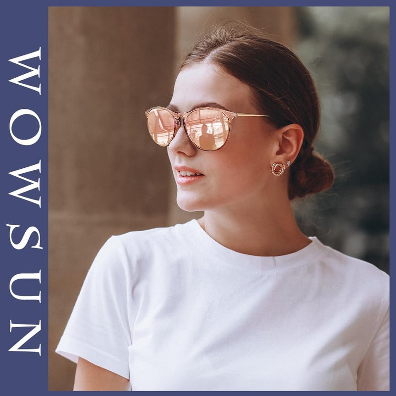 WOWSUN Retro sunglasses womens 2024 trendy round classic glasses - Image 2